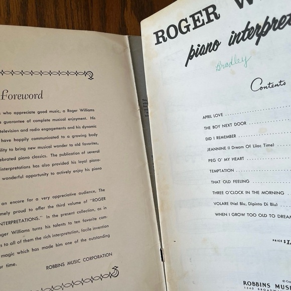 Roger Williams Piano Interpretations No 3 Robbins Music 1959 - Picture 5 of 12